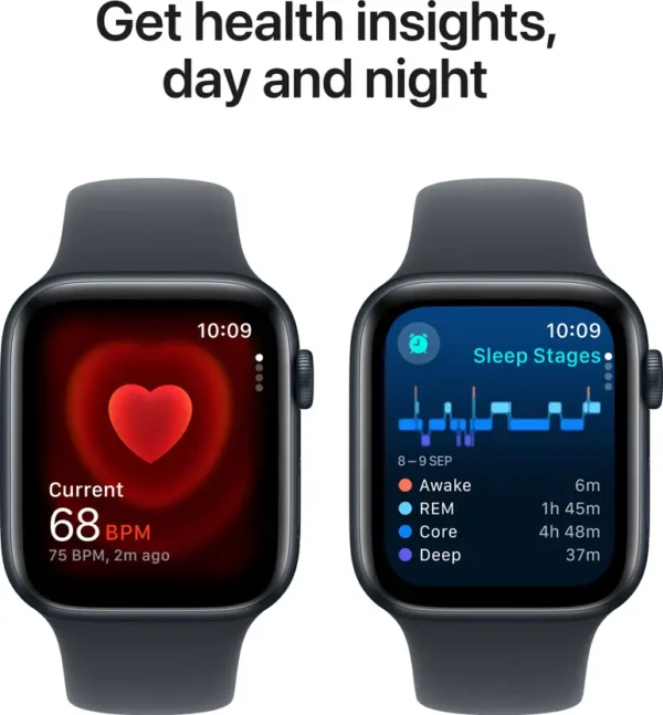 Apple Watch SE GPS 44mm Silver Aluminium with Denim Sport Band  ( Free Size) - Image 4
